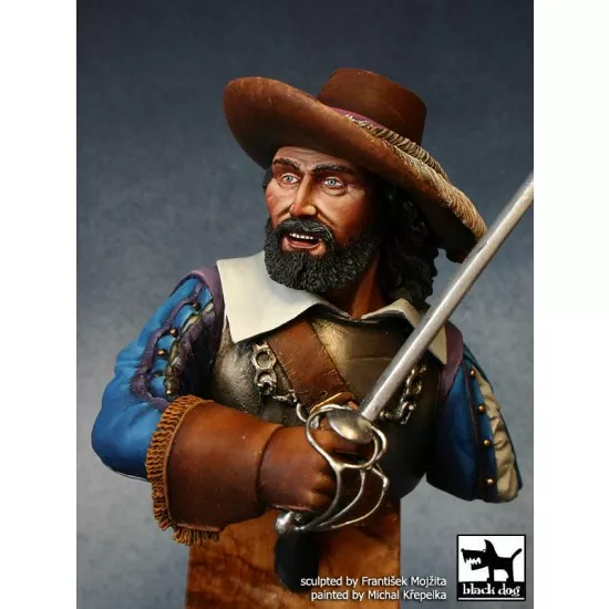1/10 Lancier 17th Century Bust Black Dog B10007