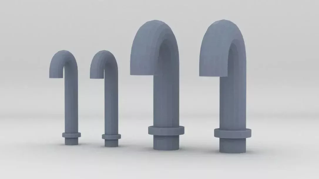 1/100 DKM Vent Tubes Set (4pcs)