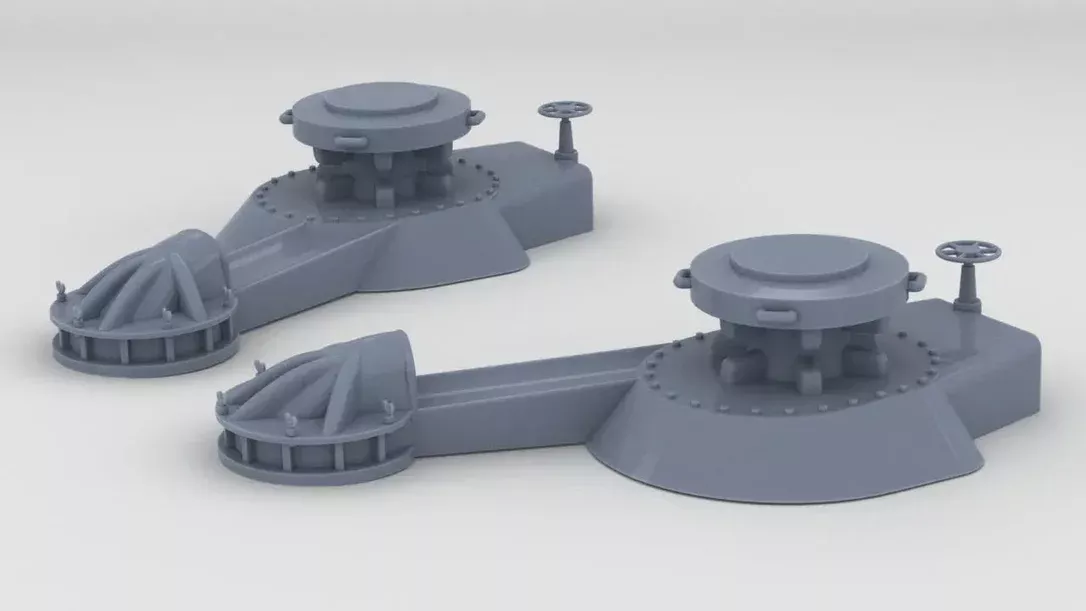 1/100 IJN Yamato Bow Cable Holder Set (2pcs)