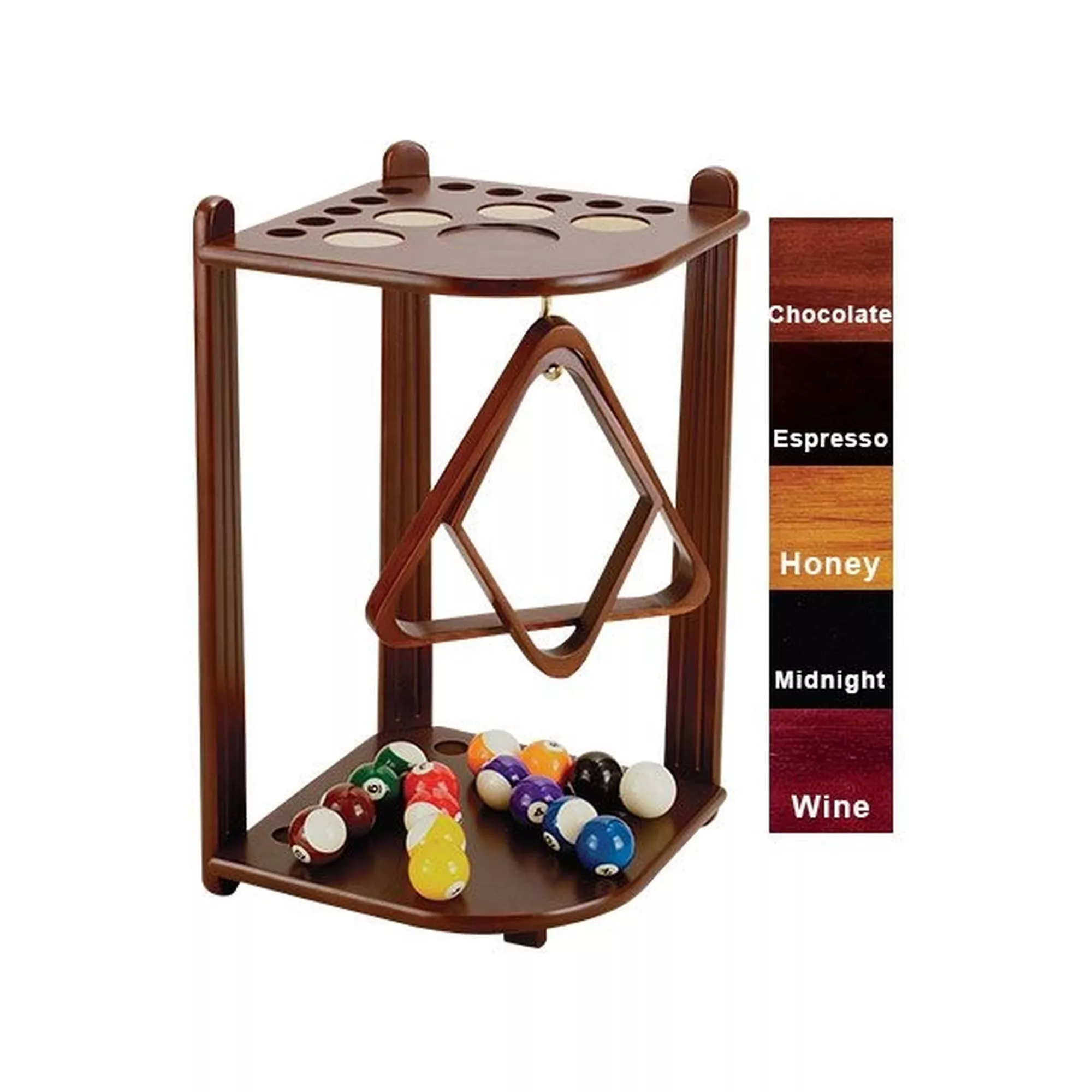 10 Cue Deluxe Corner Floor Rack For Sale – Game Room Gorilla