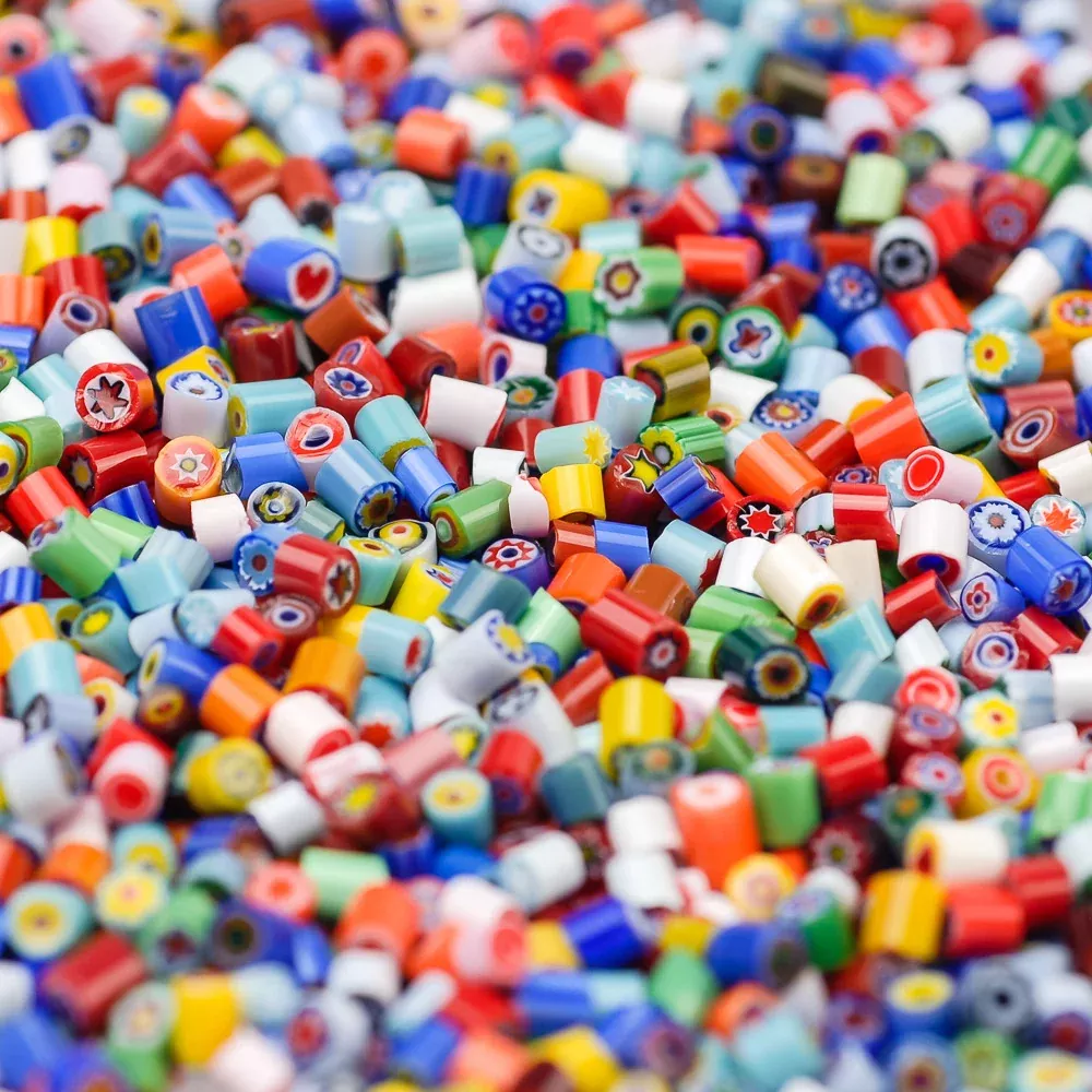 2-3mm Assorted Opaques Millefiori - 1 oz.