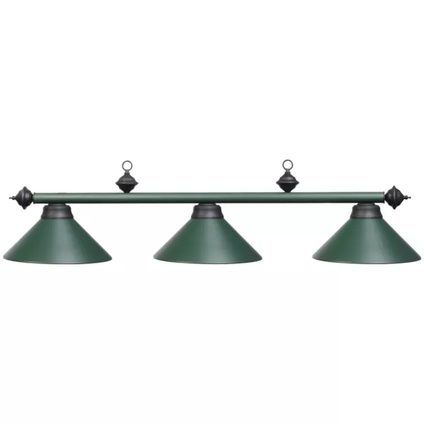 3 Shade Matte Green Pool Table Light For Sale โ Game Room Gorilla