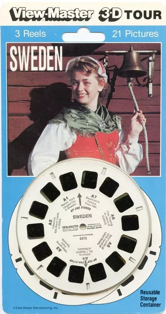 3Dstereo ViewMaster Image Reel Set for Viewer - Sweden Scenes - Multicolor