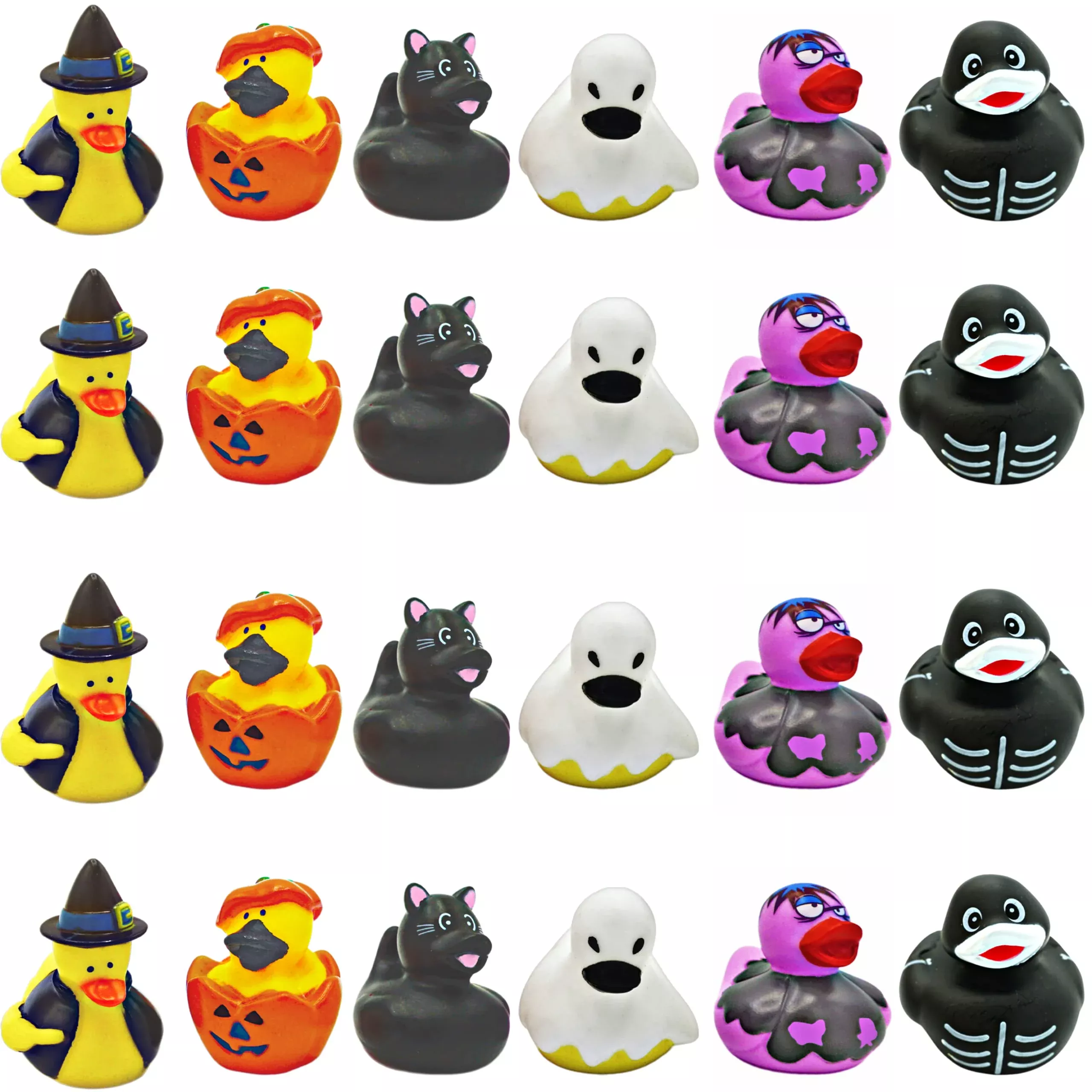 4E's Novelty Halloween Rubber Ducks 24 Pack, 2.5", 6