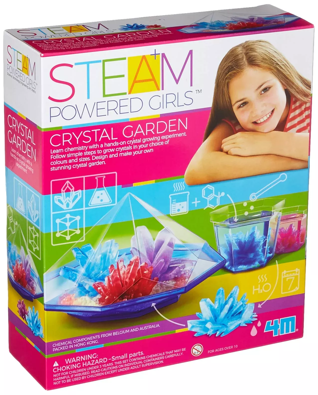 4M Crystal Garden Kit - Hands-On Crystal Growing Experiment - Multi