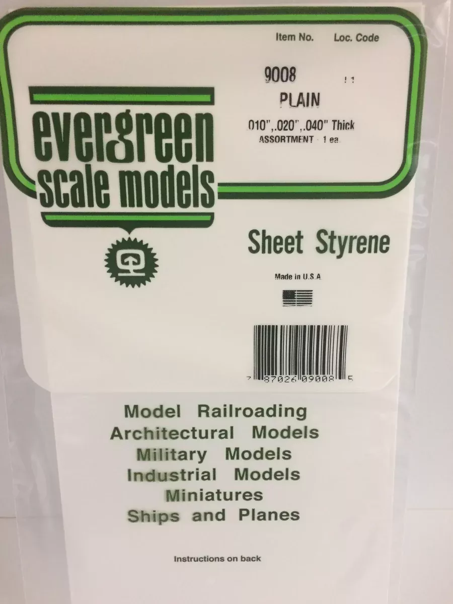 6 x 12 White Sheets .010, .020, .040