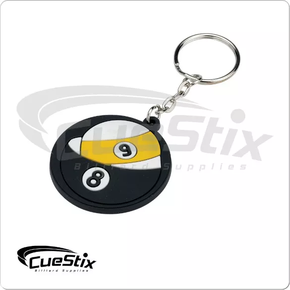 8 And 9 Ball Rubber Key Chain For Sale – Game Room Gorilla