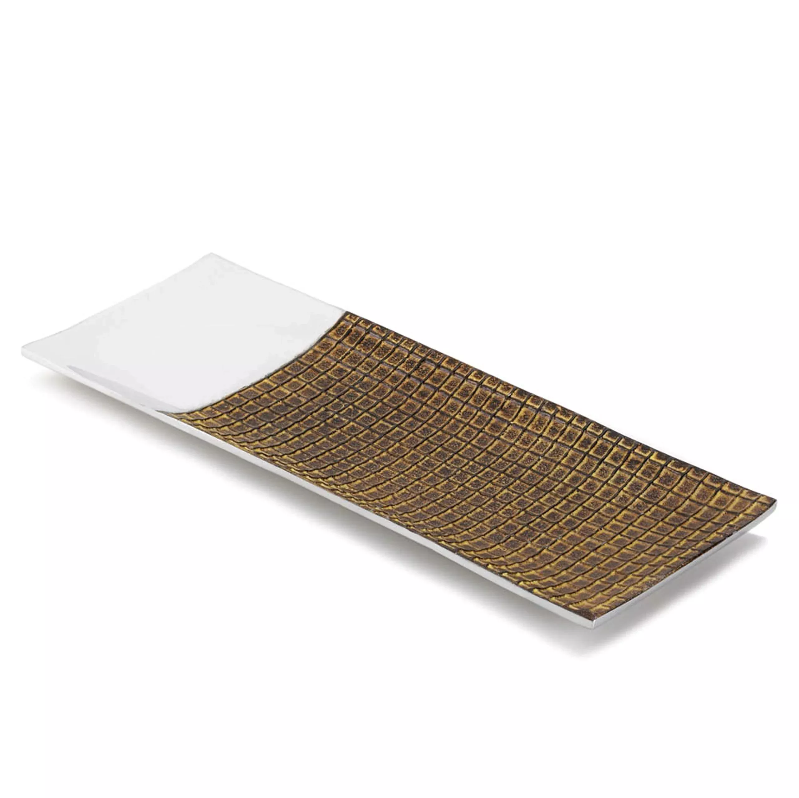 Accent Plus Decorative Dish - Intermix Silver & Brown - 14.5"x5.5