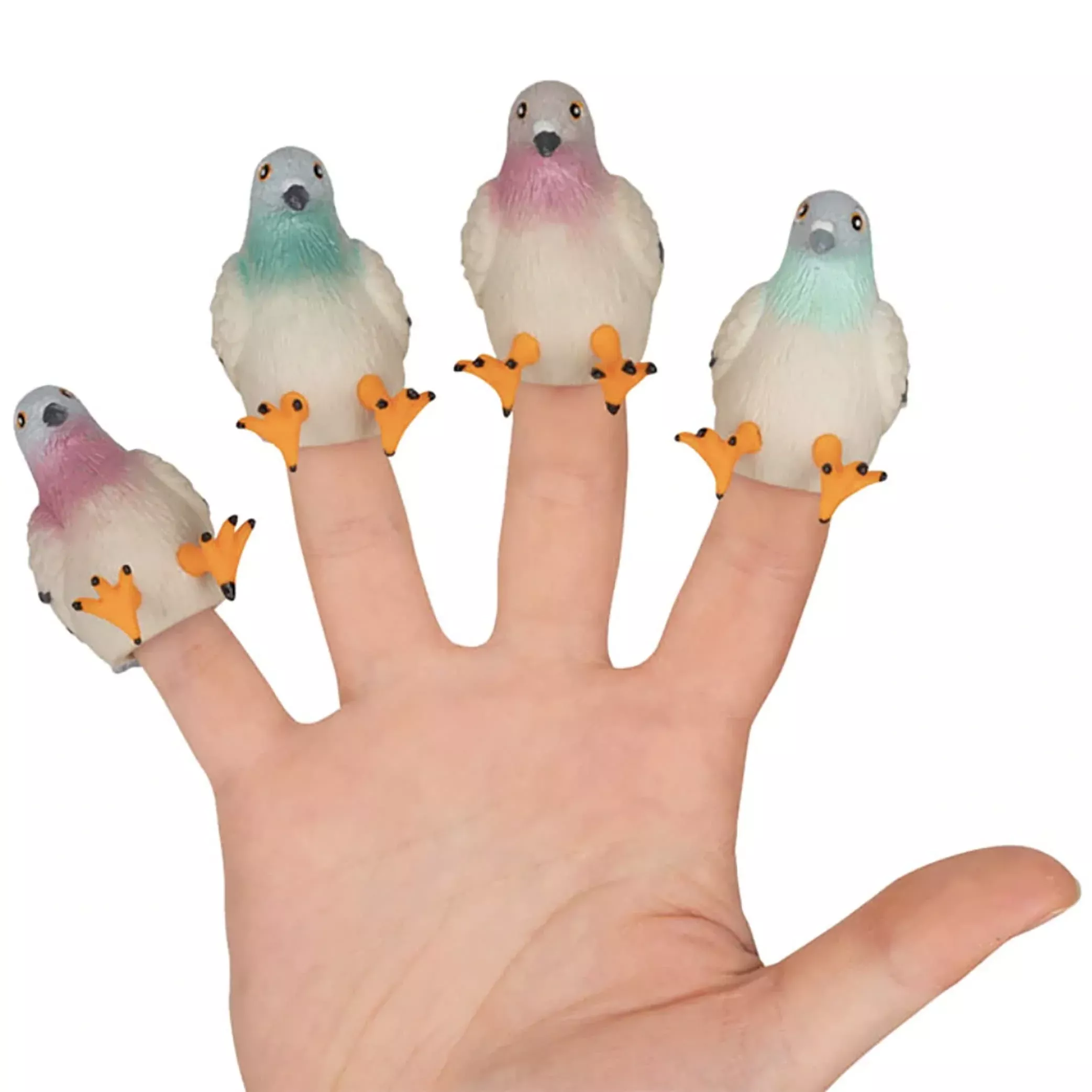 Accoutrements Finger Pigeons - 1.75" Soft Vinyl Assorted Shades