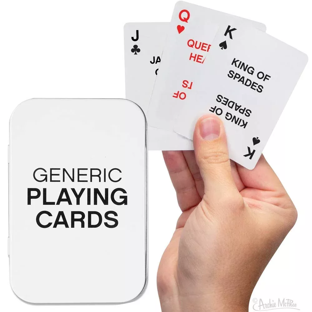 Accoutrements Playing Cards in Collectible Tin - Black and White