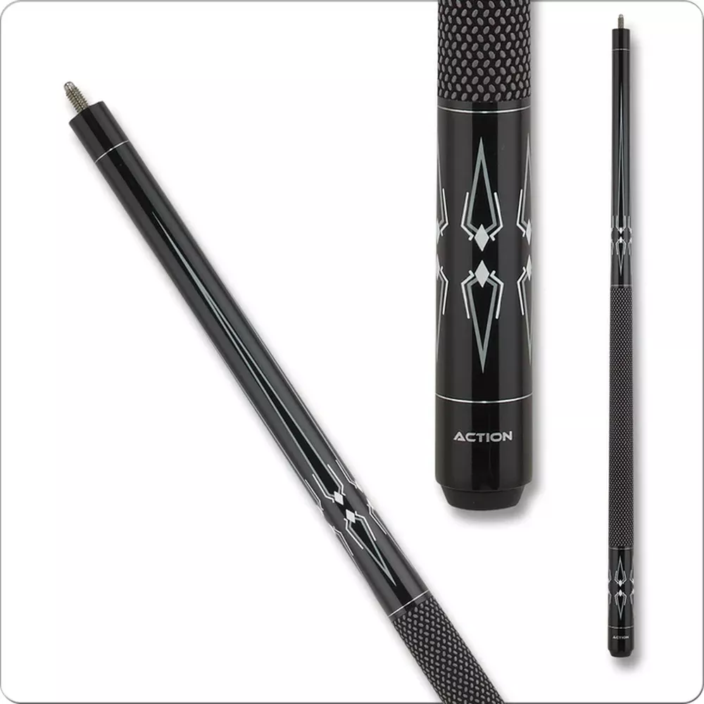 Action BW24 Black & White Pool Cue For Sale – Game Room Gorilla