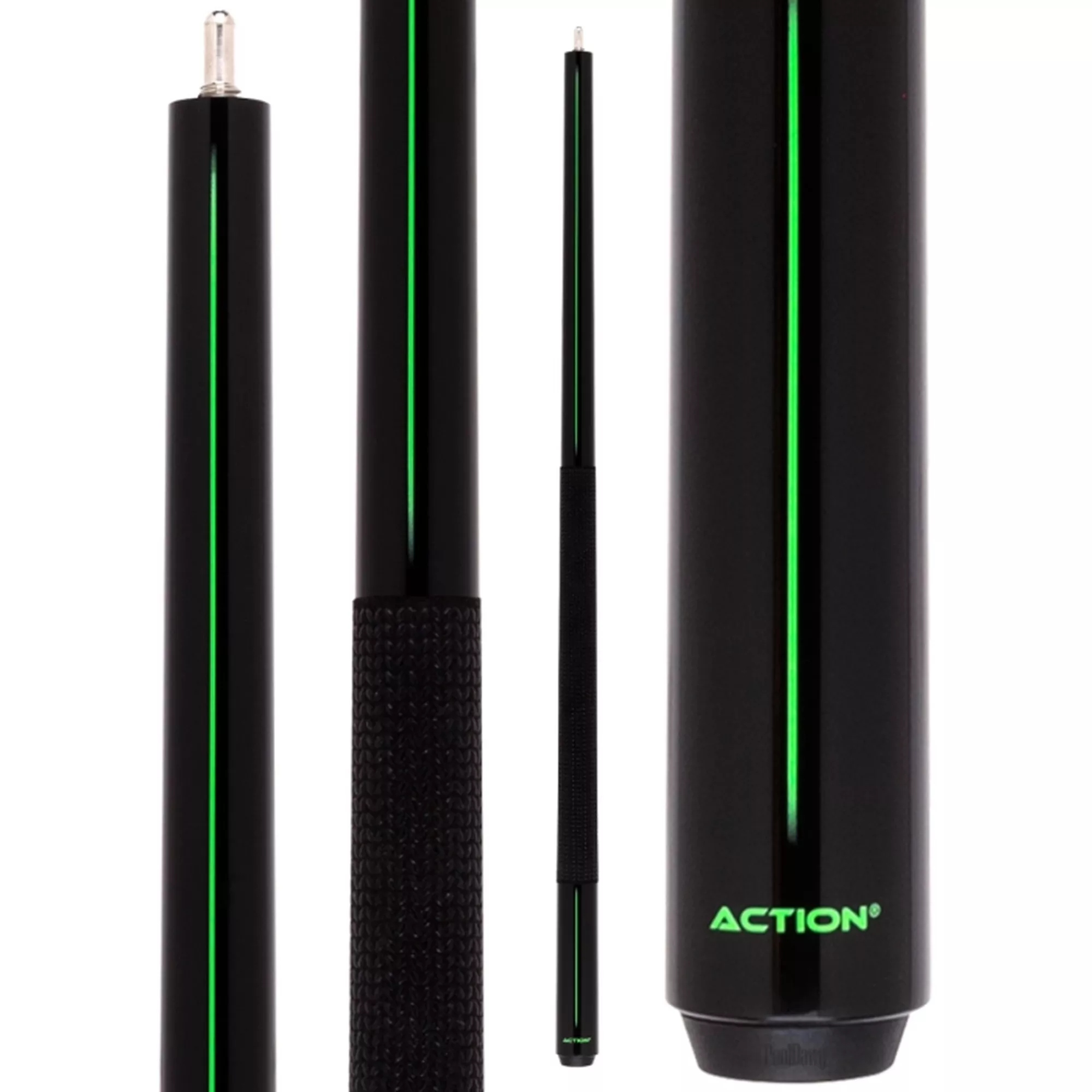 ACTION GREEN STRIPE BREAK CUE - 25OZ For Sale – Game Room Gorilla