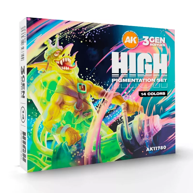 AK 3G Acrylics: High Pigmentation Set (14 Colors)