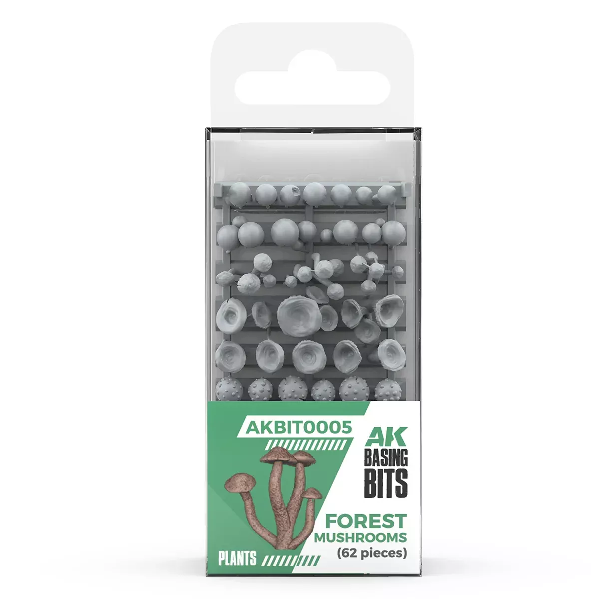 AK BIT0005 Interactive Forest Mushrooms - Basing Bits (63 Pieces)