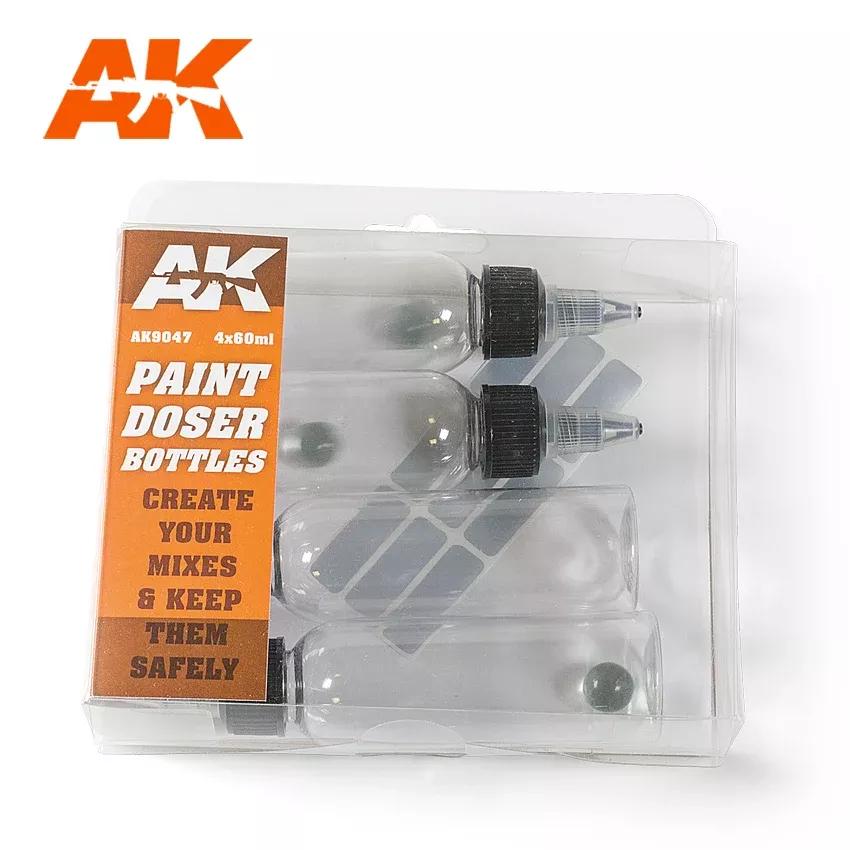 AK:Hobby Tools - Paint Doser Bottles 4x60mL