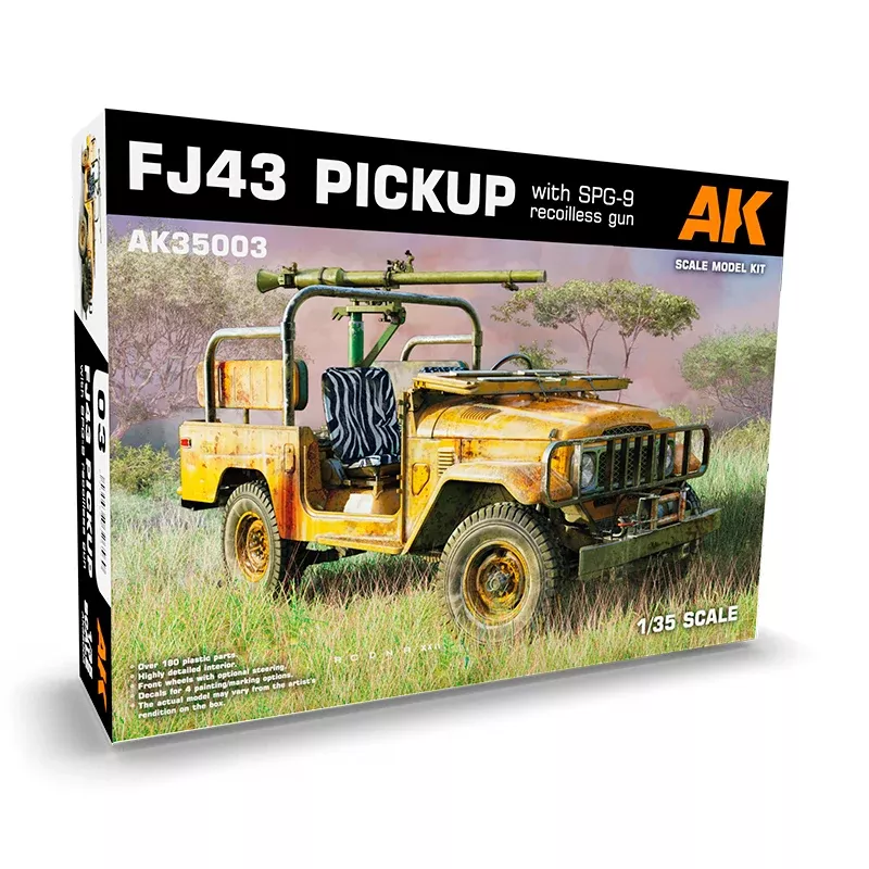 AK Interactive: 1/35 FJ43 Pickup with SPG-9 Recoilless Gun Plastic Model Kit