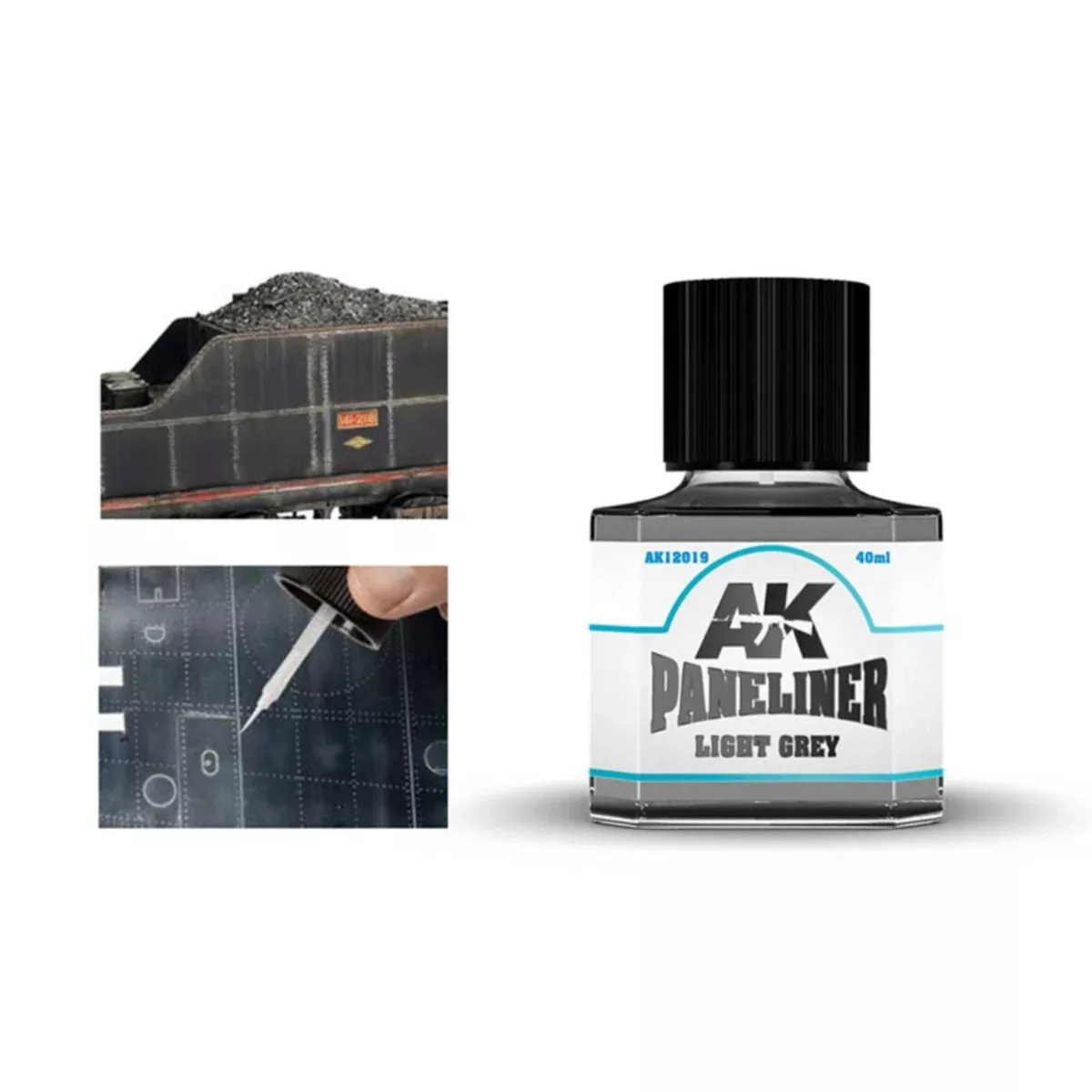 AK Interactive - AK12019 - Weathering - Light grey Paneliner 40ml