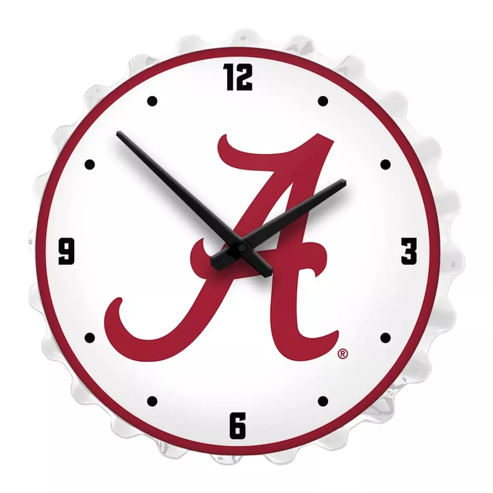 Alabama Crimson Tide: Bottle Cap Lighted Wall Clock