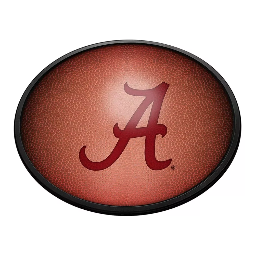 Alabama Crimson Tide: Pigskin - Oval Slimline Lighted Wall Sign