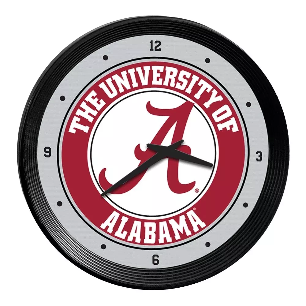 Alabama Crimson Tide: Ribbed Frame Wall Clock
