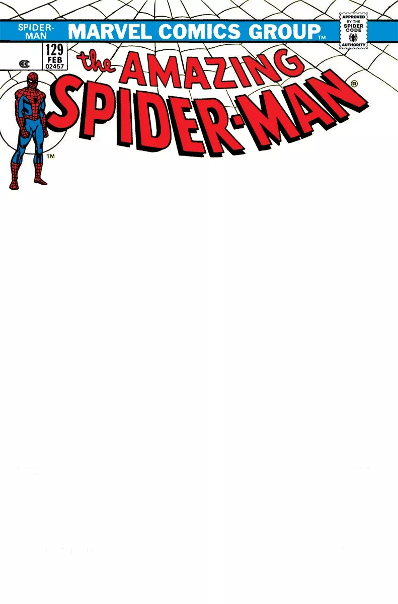 AMAZING SPIDER-MAN 129 UNKNOWN COMICS FACSIMILE EDITION EXCLUSIVE BLANK VAR(02/22/2023)