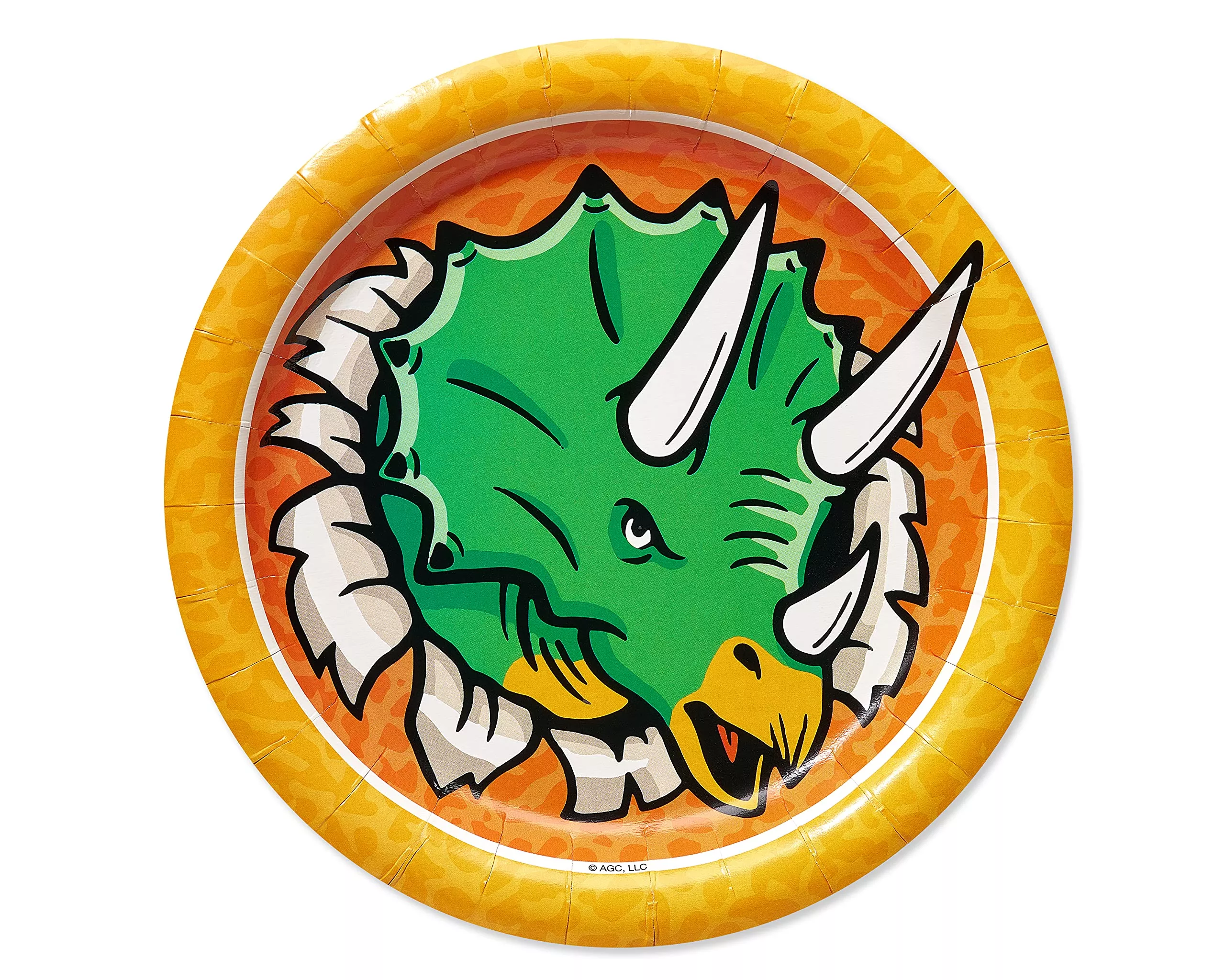 American Greetings Dinosaur Dessert Plates, Triceratops, 7", 36 Count