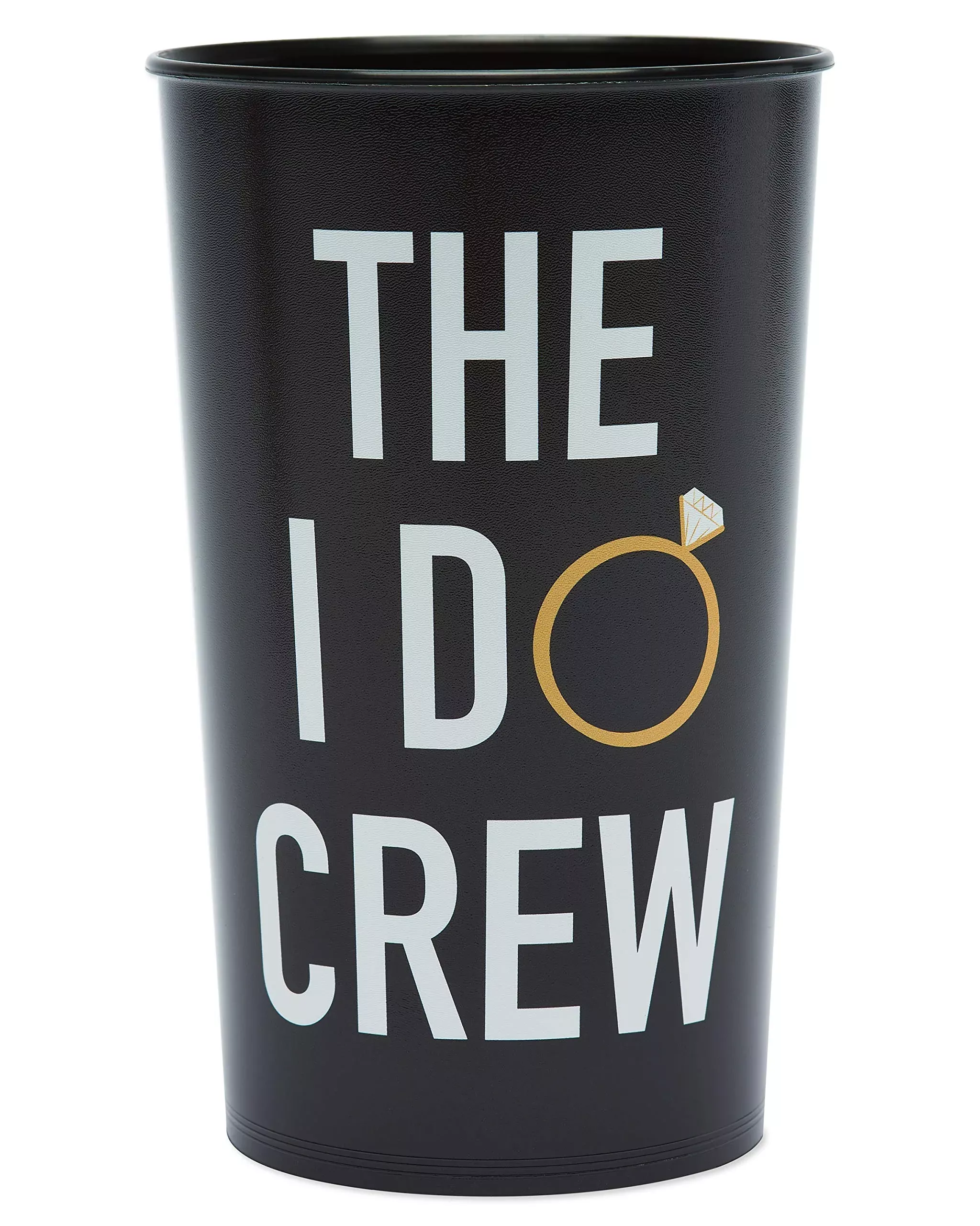 American Greetings I Do Crew Party Cups 22 oz. Black 8 Pack