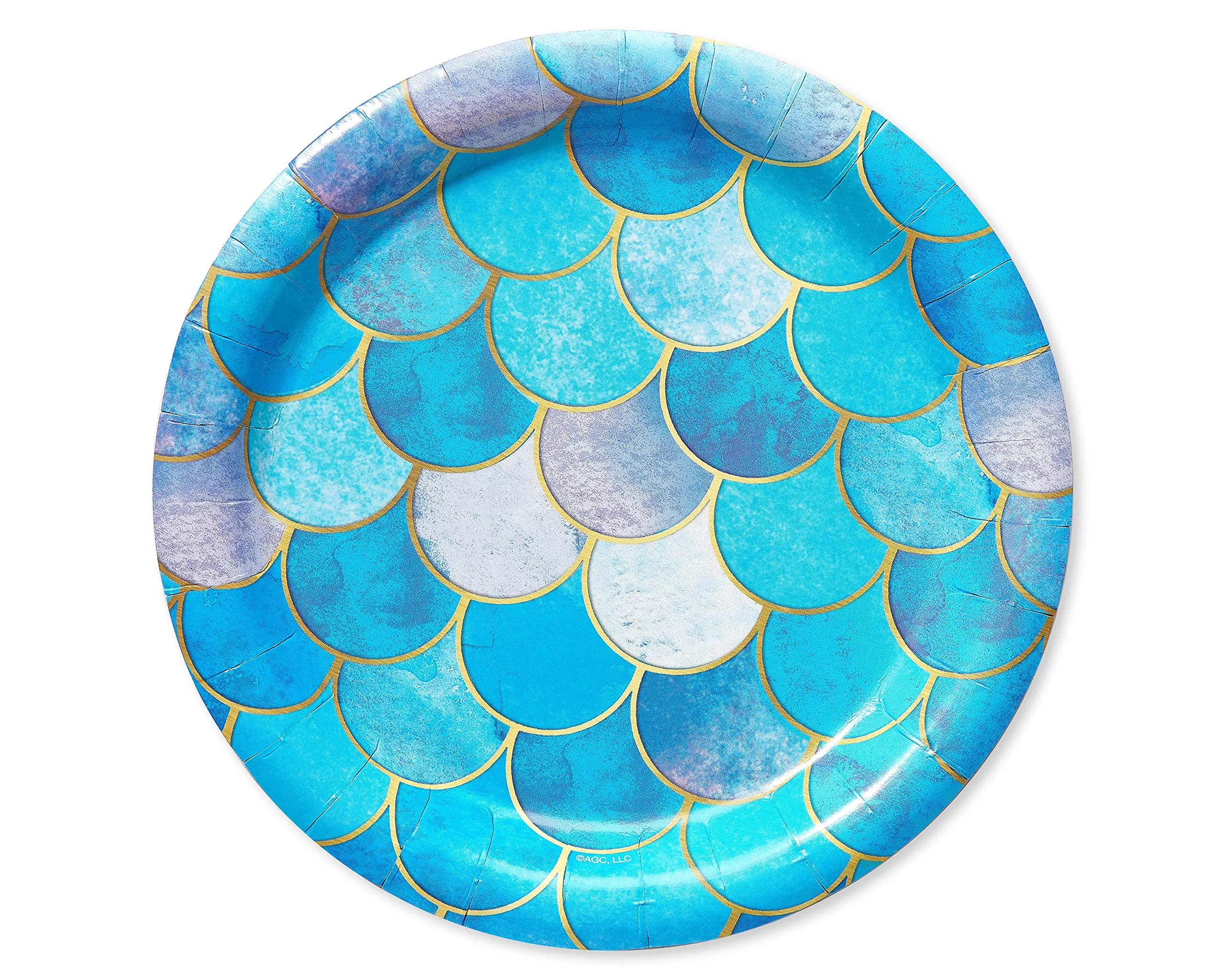 American Greetings Mermaid Dessert Plates 7" Teal Lavender 36-Pack