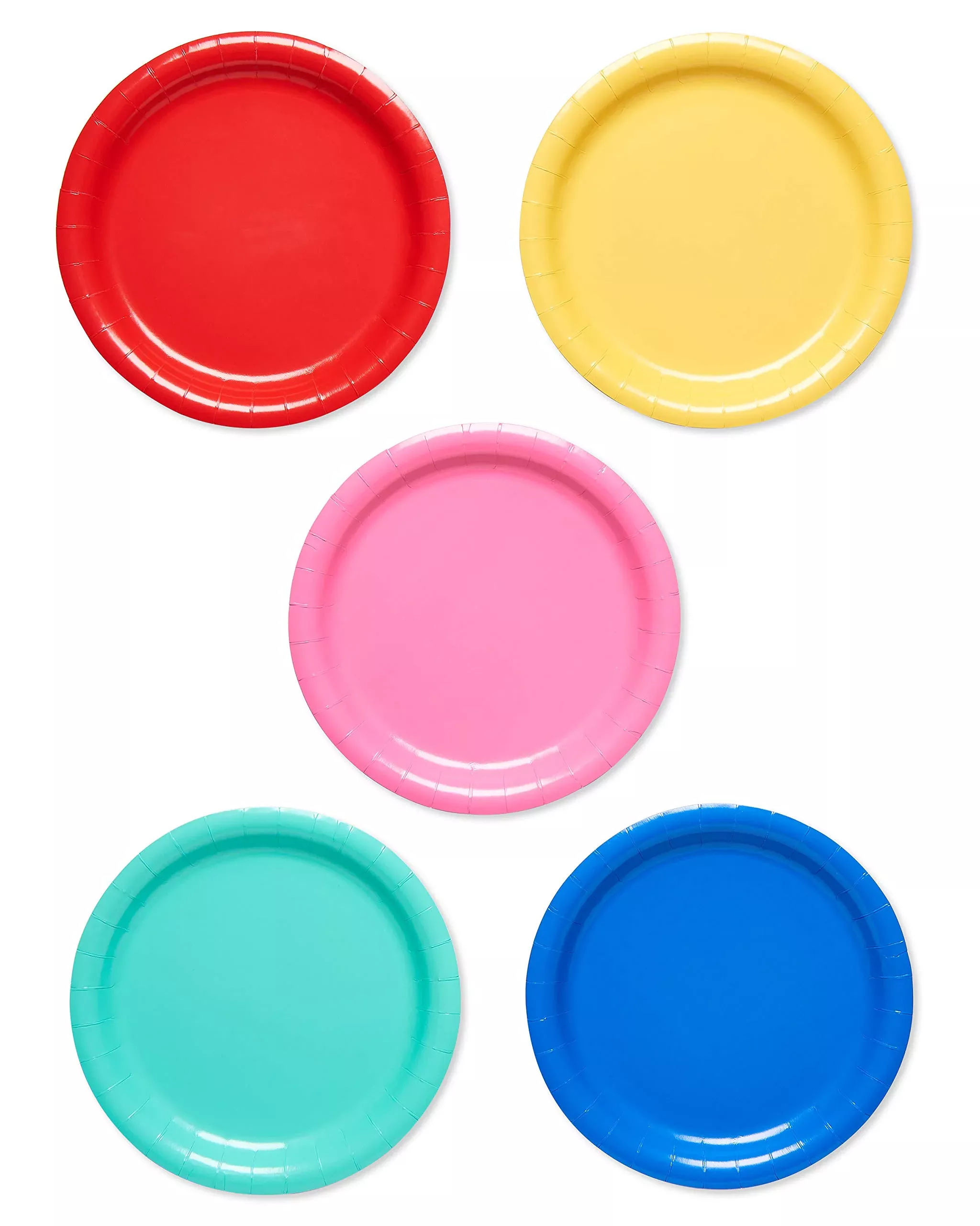 American Greetings Multicolor Paper Dinner Plates 50 Count 9"