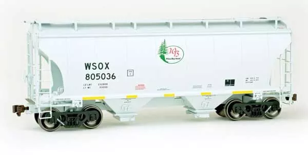 American Limited Models 2051 HO Scale Trinity 3281 2-Bay Covered Hopper Winn Bay Sound WSOX 805036