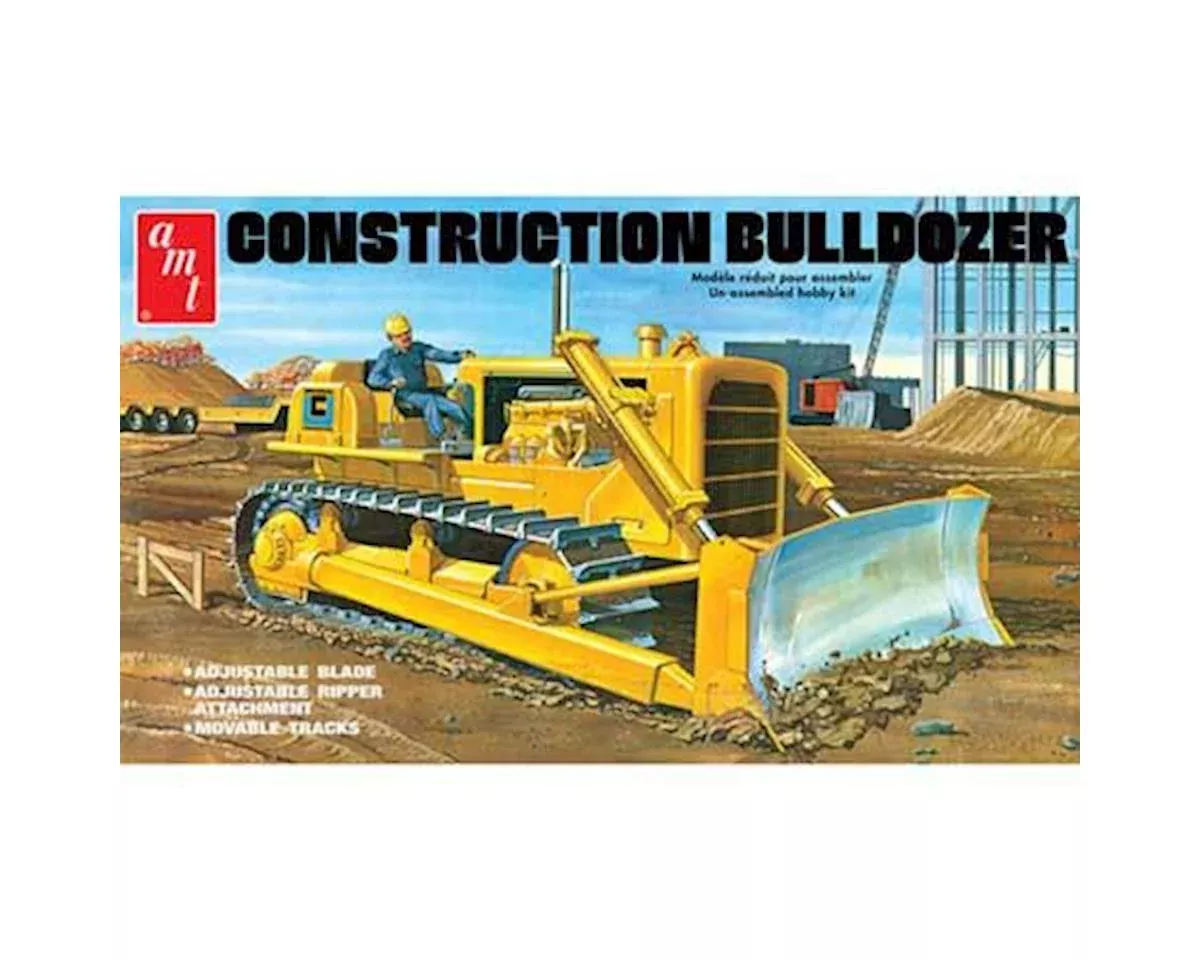 amt 1086 1/25 Construction Bulldozer Plastic Model Kit