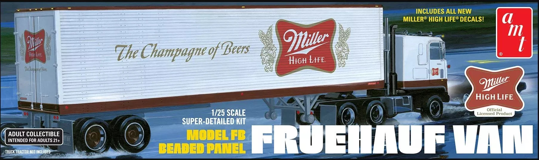 AMT 1234FRUEHAUF 40' SEMI TRAILER (MILLER BEER)