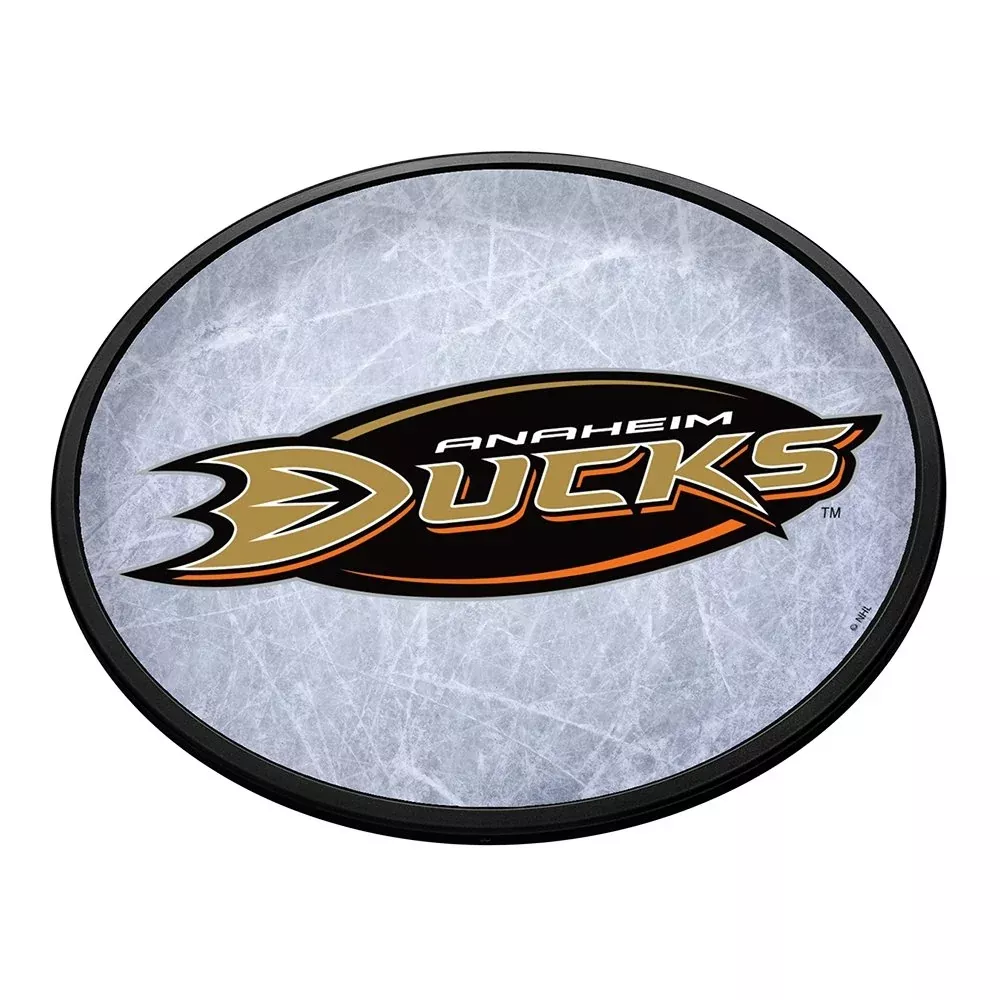Anaheim Ducks: Ice Rink - Oval Slimline Lighted Wall Sign