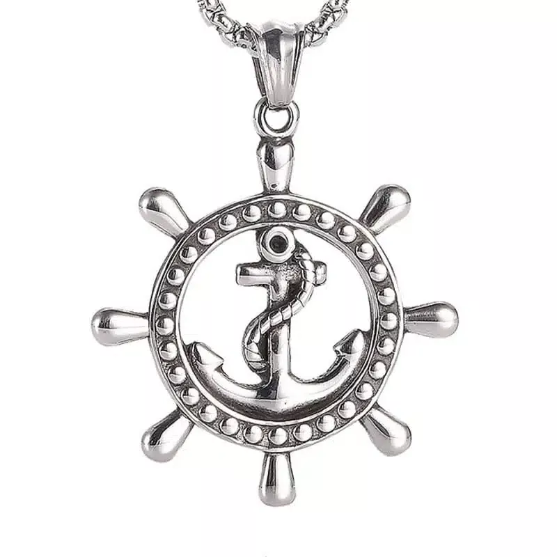 Anchor and Wheel Necklace | Sons Of Pirate