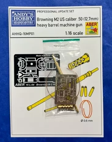 Andy's Hobby Headquarters 16MP01 - 1/16 Browning M2 US .50 caliber machine gun barrel