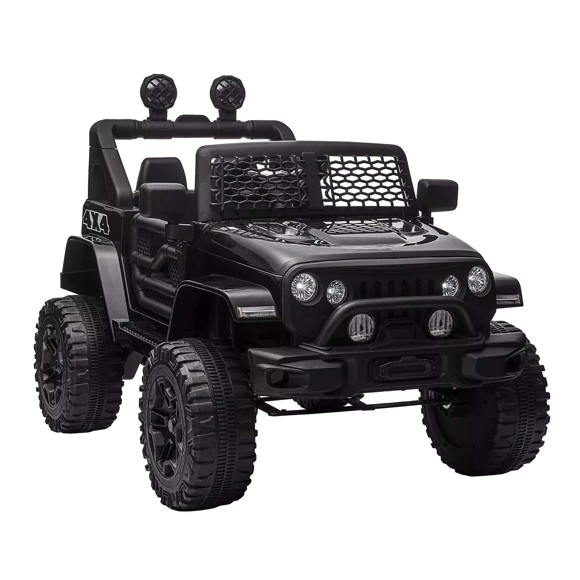 Aosom Kids Electric Car with Remote Control, Black, 39.25"L,