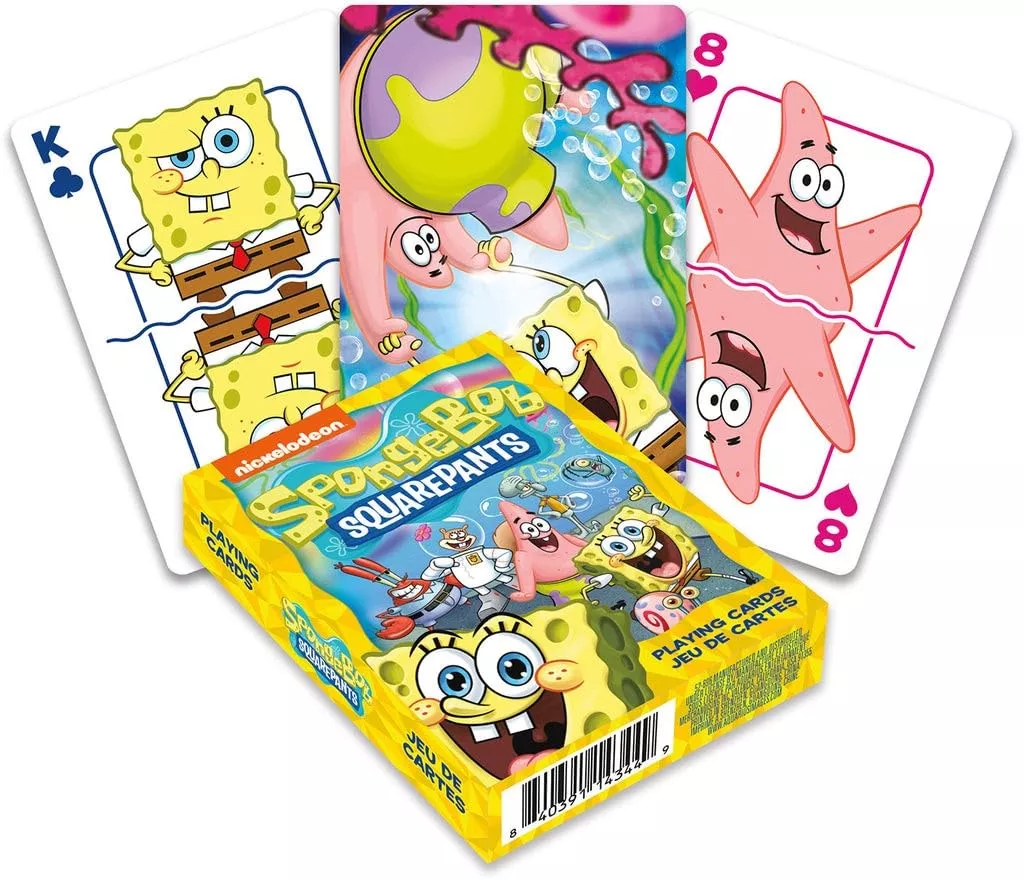 AQUARIUS SpongeBob SquarePants Playing Cards - Yellow, One Size, 54