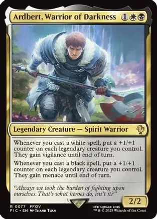 Ardbert, Warrior of Darkness (Surge Foil) (FIC-077) [Commander: FINAL FANTASY] Foil