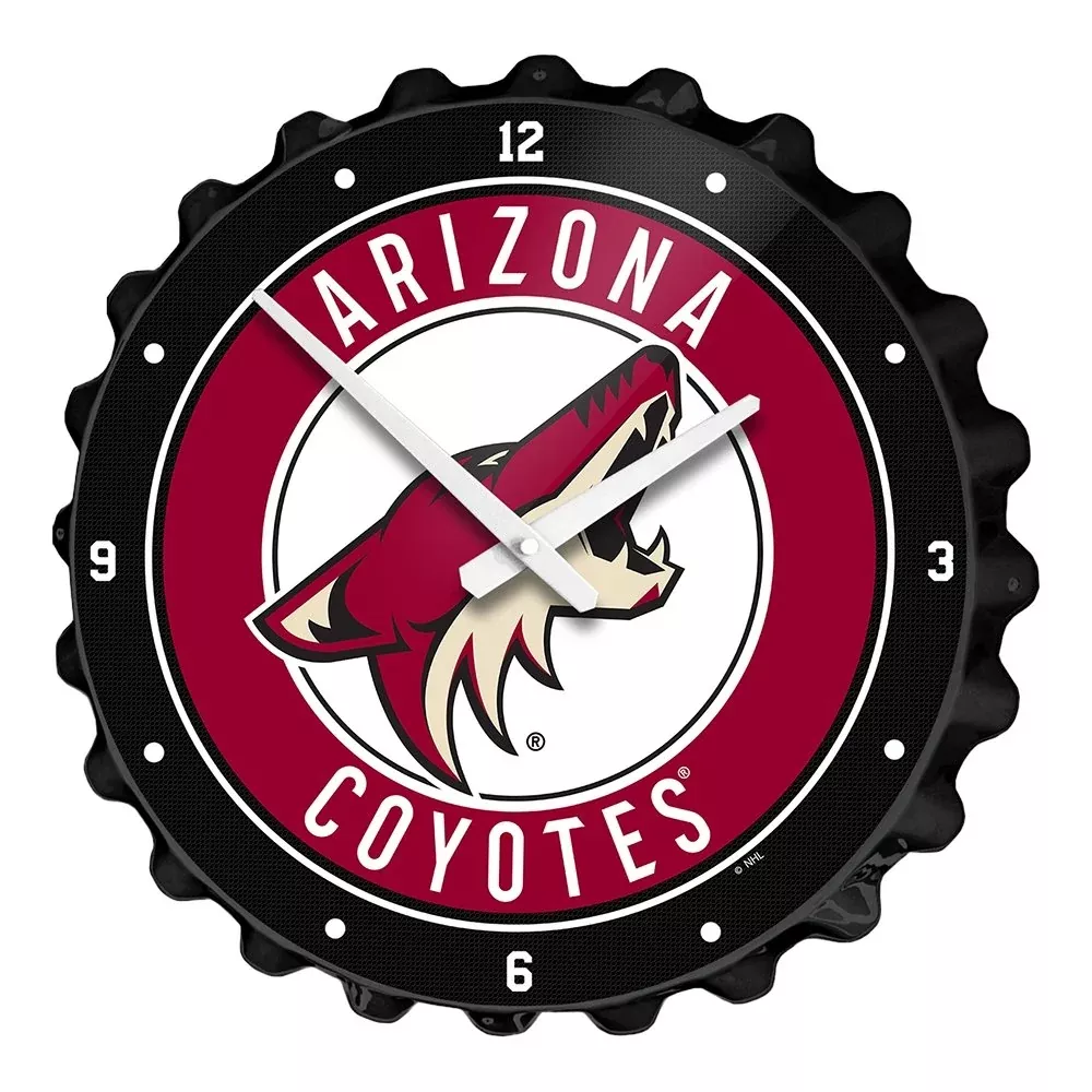 Arizona Coyotes: Bottle Cap Wall Clock