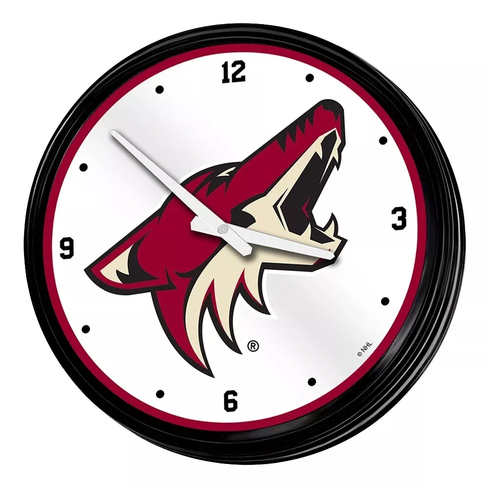 Arizona Coyotes: Retro Lighted Wall Clock
