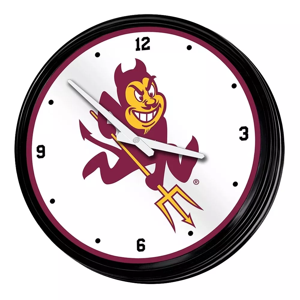Arizona State Sun Devils: Sparky - Retro Lighted Wall Clock