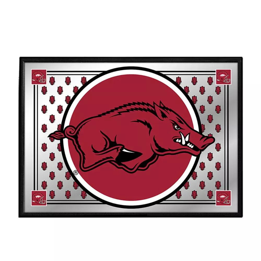 Arkansas Razorbacks: Mascot, Team Spirit Framed Mirrored Wall Sign