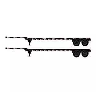 Athearn 14290 HO Scale 40' Container Chassis TRAC Intermodal TLXZ 2 Pack