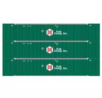 Athearn 17309 N Scale 53' Stoughton Intermodal Container HUB Group UPHU 3 Pack #2