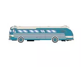 Athearn 17344 N Scale Intercity Bus Teal and Cream