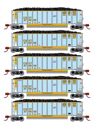 Athearn 25078 N Scale BethGon Coalporter CSX 5 Pack #2
