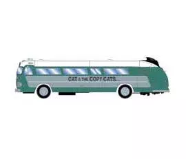 Athearn 29074 HO Scale Intercity Bus - Band On Tour Cat and the Copy Cats