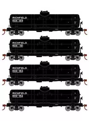 Athearn 3379 HO Scale Single Dome Tank Car Richfield ROX 4 Pack