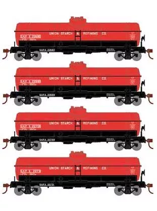 Athearn 3382 HO Scale Single Dome Tank Car Union Starch & Refining SHPX 4 Pack
