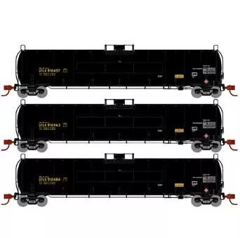 Athearn 3574 N Scale 33,900 Gallon Tank Car "Flat Panel" UTLX 3 Pack #2